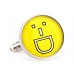 Butoni camasa cu model smiley galben